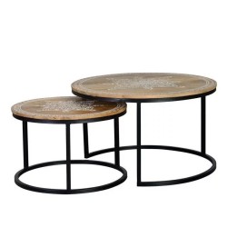 Table Basse Bois Massif Salon Contemporain