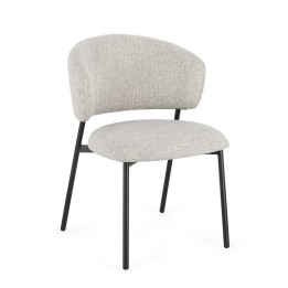 Chaise Prisca Noir/Rock : chaise contemporaine en bois massif avec ...