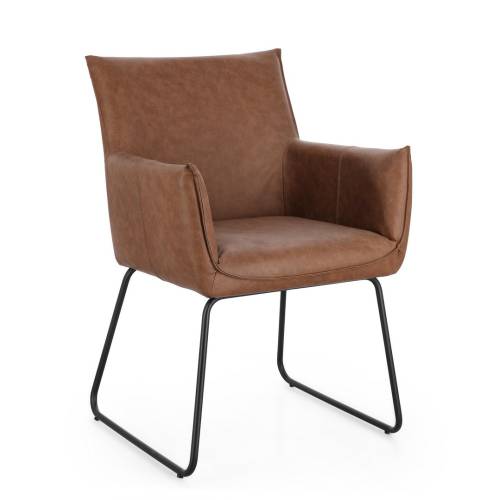 CHAISE AC-ACC EVELYN COGNAC