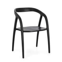 CHAISE EN BOIS NOIR POUR SALON