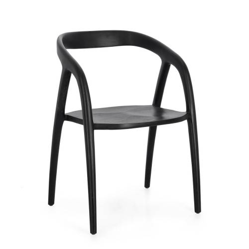 CHAISE EN BOIS NOIR POUR SALON