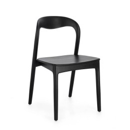 CHAISE MILEY NOIR en bois massif, modèle iconique contemporain.