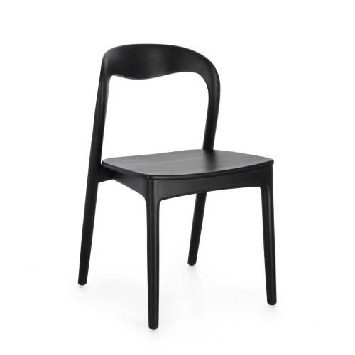 CHAISE EN BOIS MASSIF NOIR Salle à manger