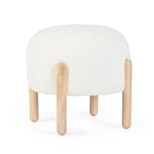 Tabouret Blanc en Bois Massif pour Salle à Manger