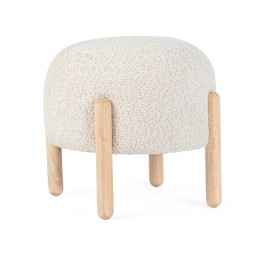 Tabouret Naturel en Bois Massif Contemporain