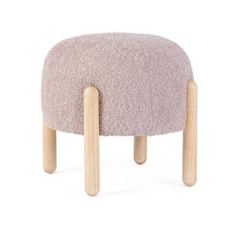Tabouret Rose Antique en Bois Massif pour Salle à Manger