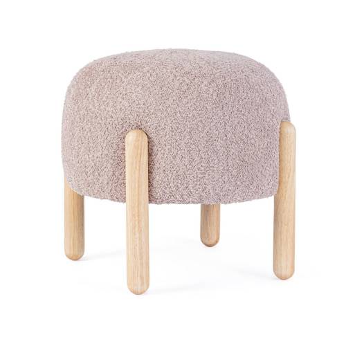 Tabouret Rose Antique en Bois Massif pour Salle à Manger