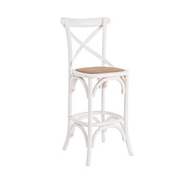 Tabouret bar cross blanc en bois. Ce tabouret bar contemporain est ...