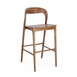 Tabouret bar Miley Naturel bois massif iconique.