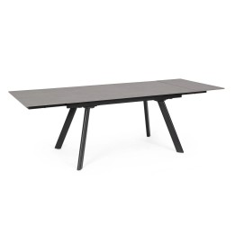 Table Extérieure Noir 160-240X90 en Bois Cette table extérieure con...