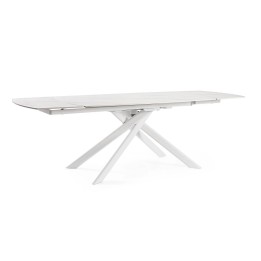 Table Extensible en Bois Blanc pour Salle à Manger