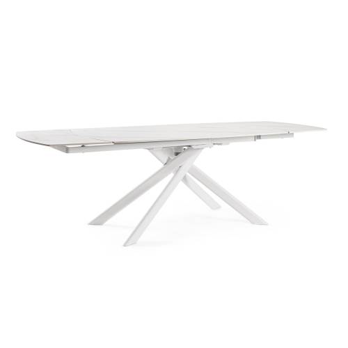 Table Extensible en Bois Blanc pour Salle à Manger