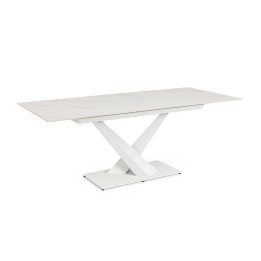 Table Extensible en Bois Blanc pour Salle à Manger