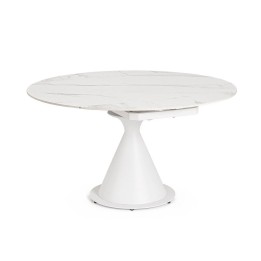 Table Extensible en Bois Blanc pour Salle à Manger