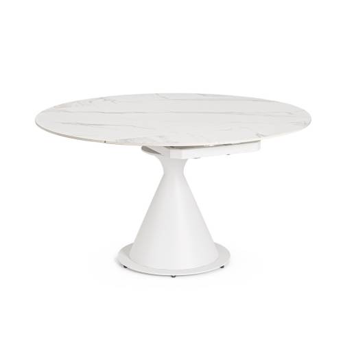 Table Extensible en Bois Blanc pour Salle à Manger
