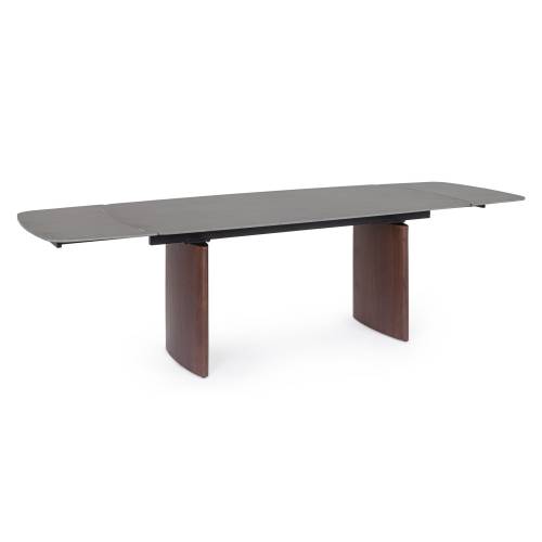 Table Extensible en Bois Noyer pour Salle à Manger