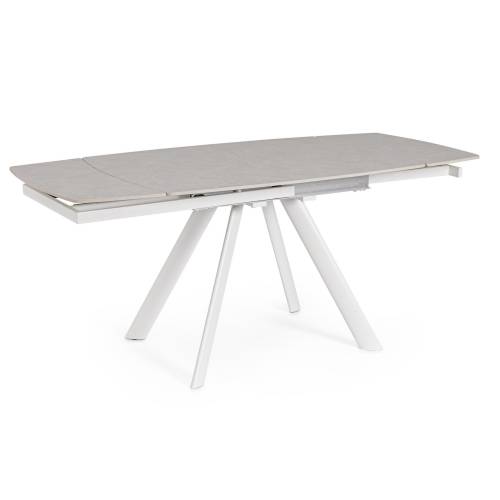 TABLE EXT RAILI 119.5/180X85 BL/GRIS CL.