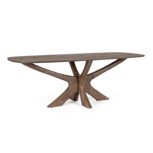 TABLE CONTEMPORAINE EN BOIS MASSIF POUR SALON