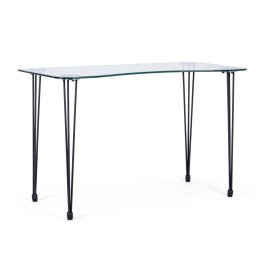 Bureau rondo noir en bois massif, style contemporain, iconique et m...