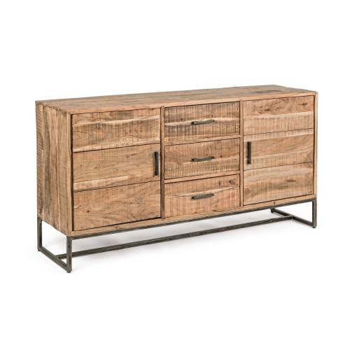 Buffet Industriel Bois d'Acacia pour Cuisine