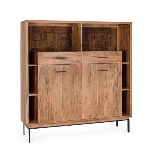 Buffet Haut en Bois Massif pour Salle à Manger