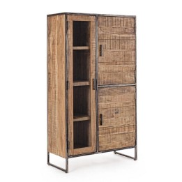 Vitrine de salon en bois contemporaine à 3 niveaux