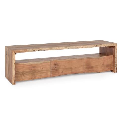 Meuble Bas 3T Bois Salon Contemporain