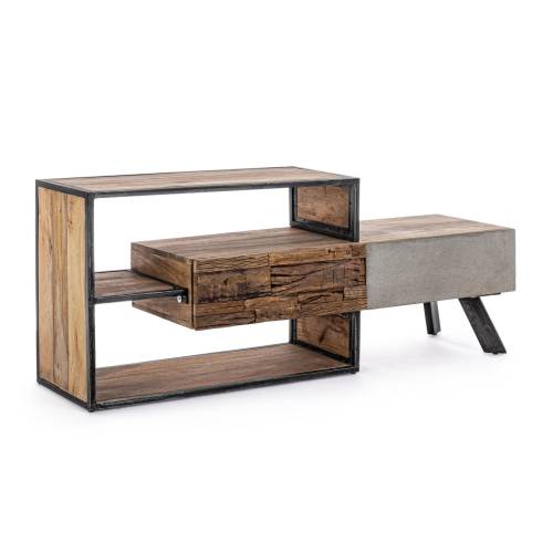 Meuble TV en Bois Massif pour Salon Contemporain