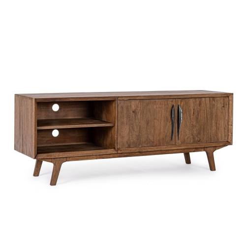 Meuble TV en Bois Massif pour Salon Contemporain