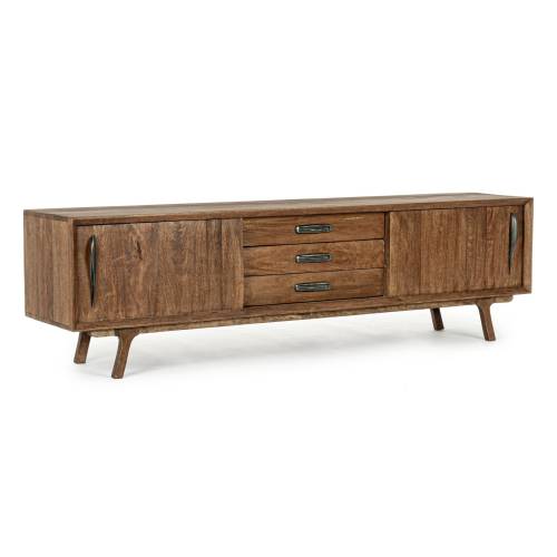 Meuble TV en Bois Massif pour Salon Contemporain.
