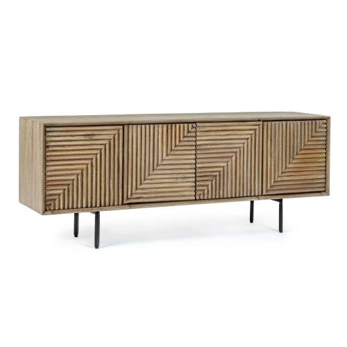 Meuble TV en Bois Massif pour Salon