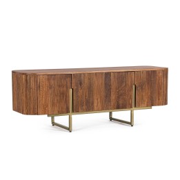 Meuble TV en Bois Massif pour Salon Contemporain.