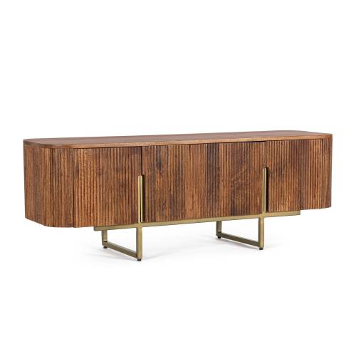 Meuble TV en Bois Massif pour Salon Contemporain.