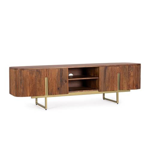Meuble TV en Bois Massif pour Salon