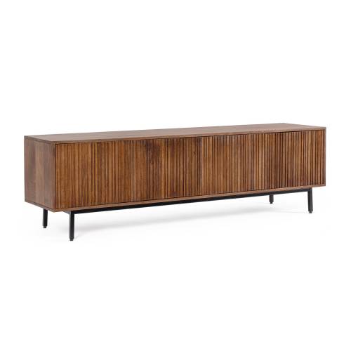 Meuble TV en Bois Massif pour Salon Contemporain