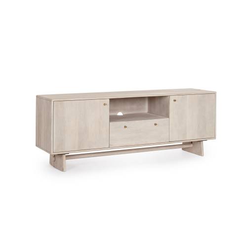 Meuble TV en Bois Massif pour Salon Contemporain