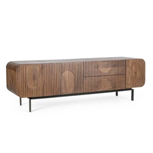 Meuble TV en Bois Massif pour Salon