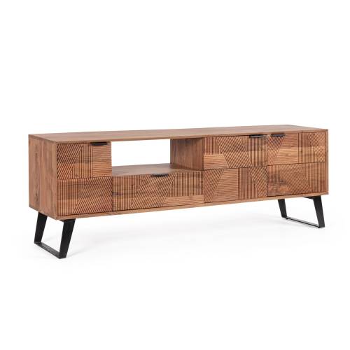 Meuble TV en Bois Massif pour Salon