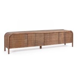 Meuble TV en Bois Massif pour Salon Contemporain