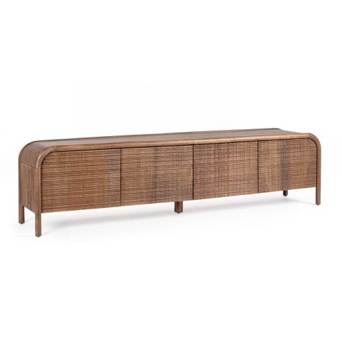 Meuble TV en Bois Massif pour Salon Contemporain