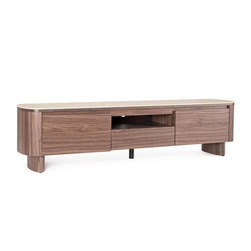 Meuble TV en Bois Massif pour Salon Contemporain