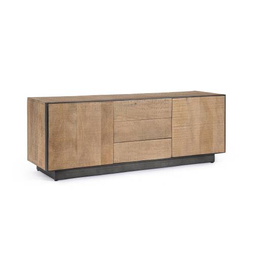 Meuble TV en Bois Massif pour Salon Contemporain