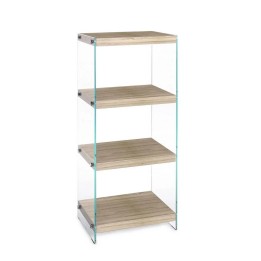 Bibliothèque bois massif 4 étages contemporaine