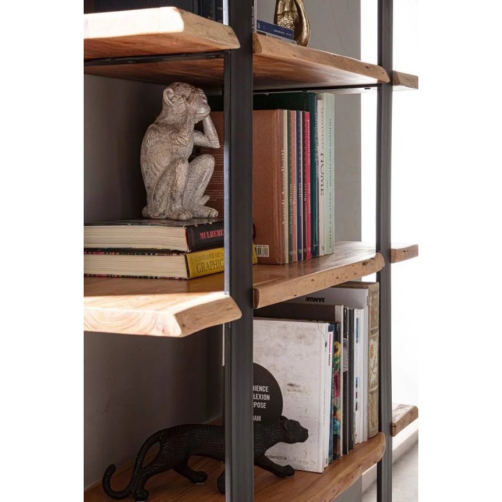 Bibliothèque en bois massif Artur, signature de l'art contemporain.