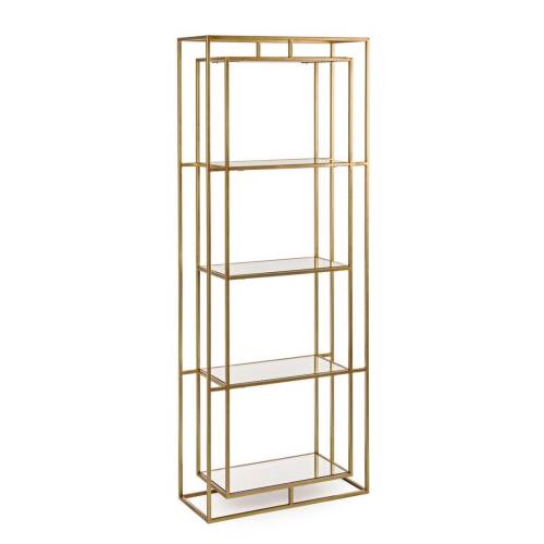 Étagère 4 Niveaux en Bois Massif pour Salon