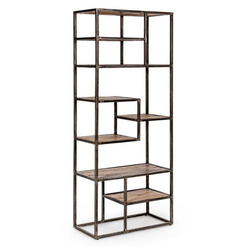 Étagère Bois Massif pour Salon Contemporain