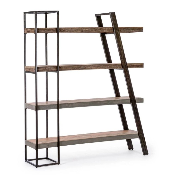 Bibliothèque en bois massif Manchester contemporain