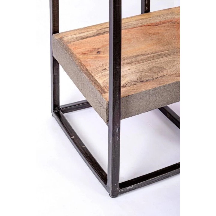 Bibliothèque en bois massif Manchester contemporain