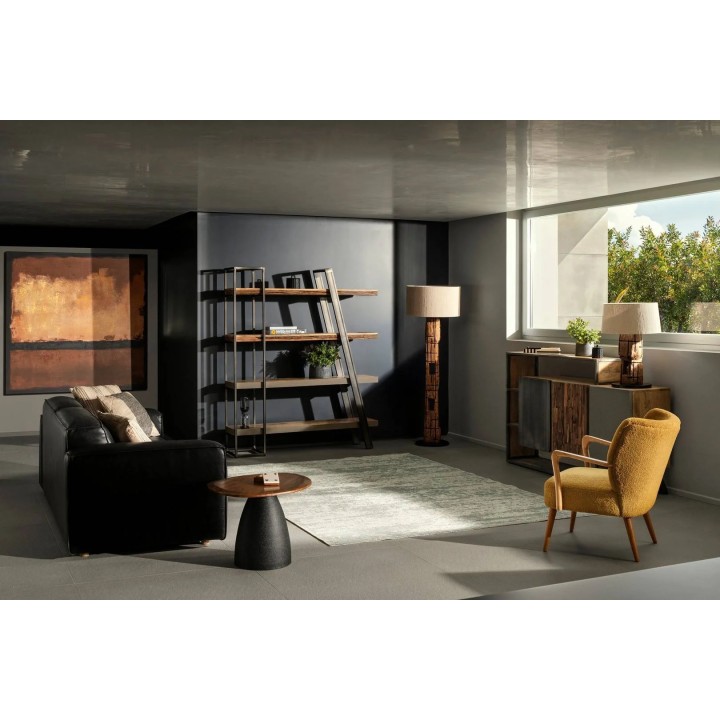 Bibliothèque en bois massif Manchester contemporain
