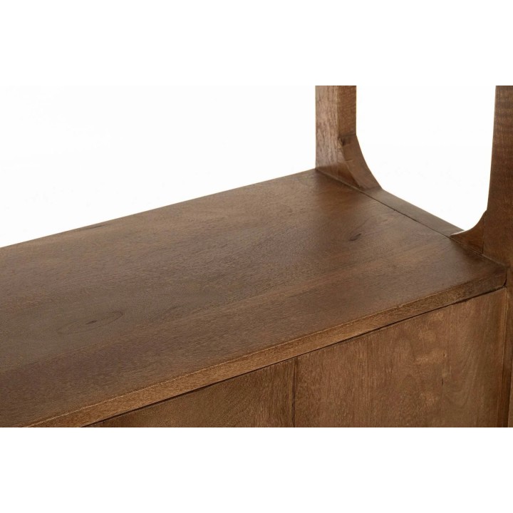 Bibliothèque en bois massif Sherman, signature de style contemporain.